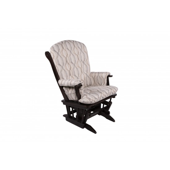 Wooden Glider Chair B30 (Chocolate/Cascade 602)